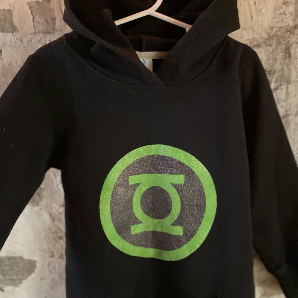 Green Lantern black toddler hoodie size 4t